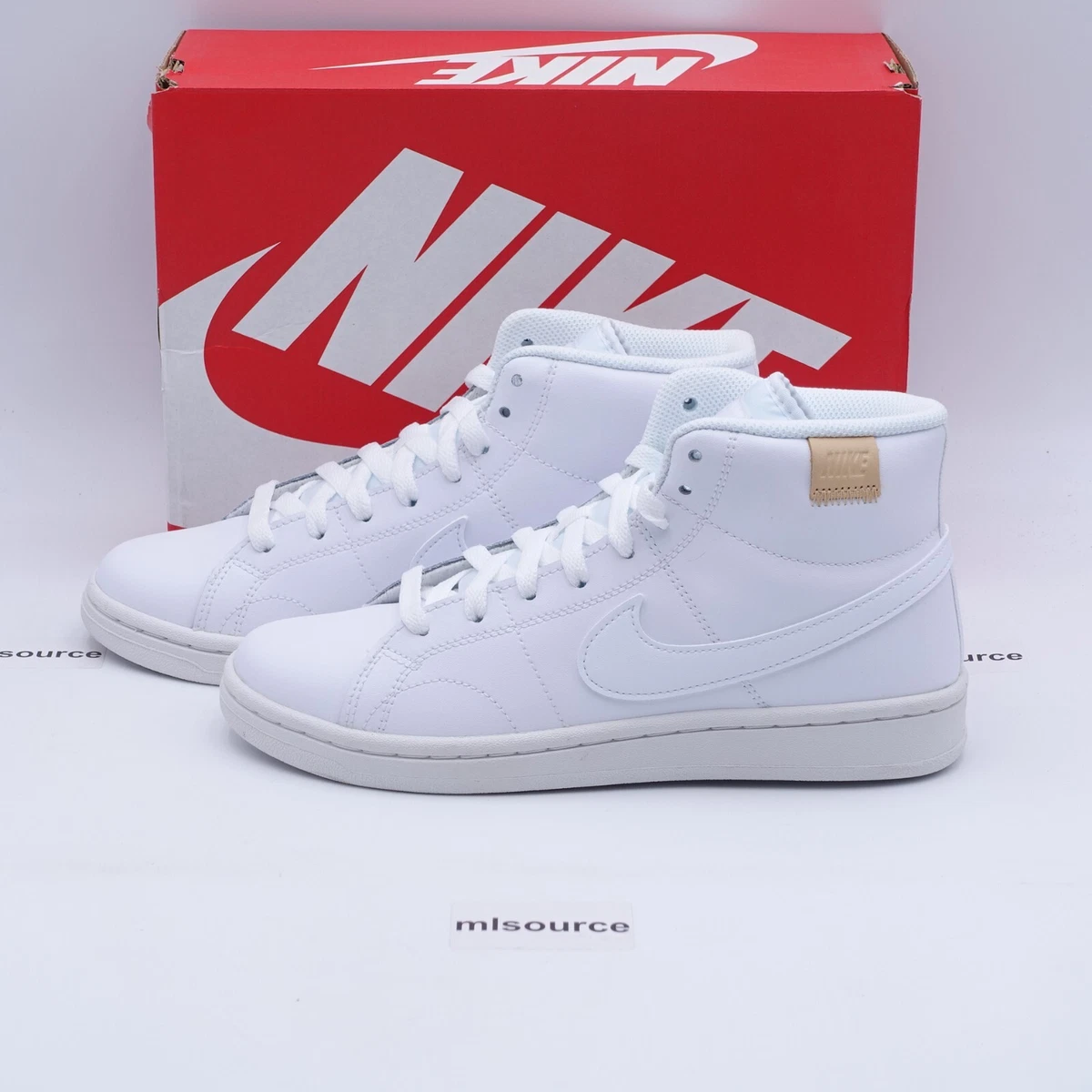 tolerancia Concurso por no mencionar Nike Women&#039;s Court Royale 2 Mid Sneakers CT1725-100 White | eBay