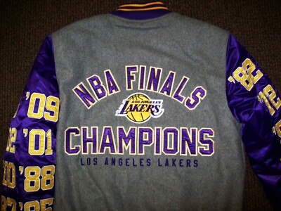 LOS ANGELES LAKERS 17 TME NBA WORLD CHAMPIONS Jacket GRAY Body
