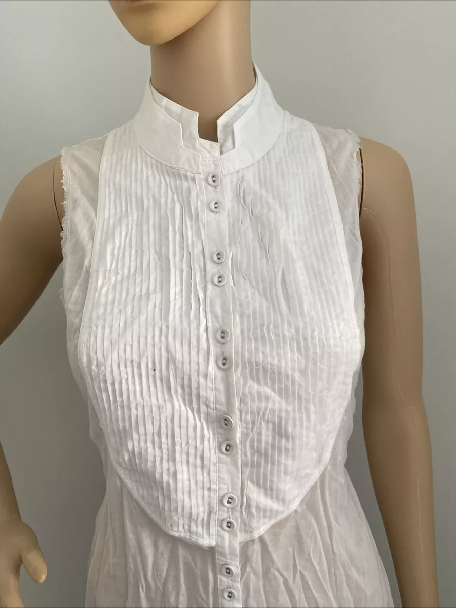 White tuxedo store shirt dress