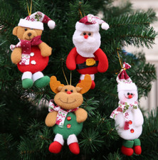 NEW Christmas Ornaments Santa Claus Snowman Reindeer Toy Doll Hang Decorations