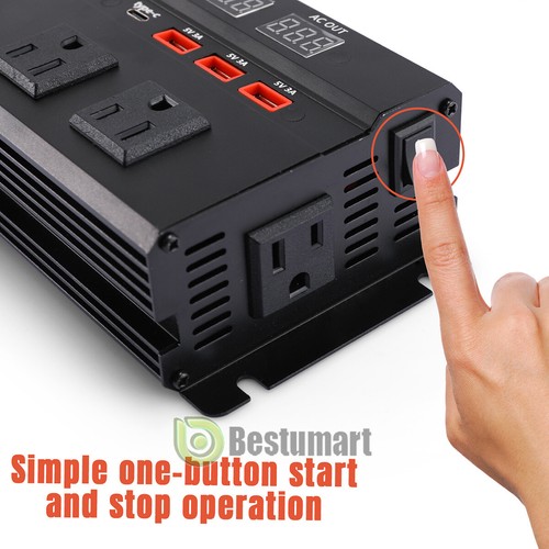 7000W LCD Convertidor De DC 12V A 110V AC USB Para Carro Auto Inversor Corriente - Picture 41 of 121