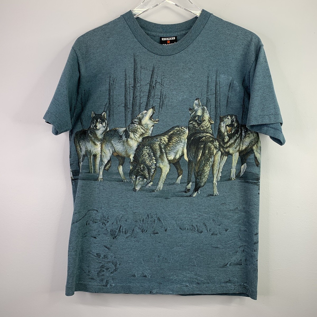 signal blue graphic tee