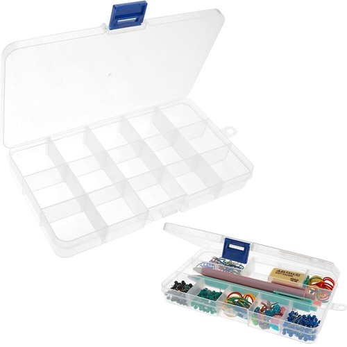 2/3x Jewelry Beads Storage Organizer Box Small Part Container Removable Dividers - Picture 11 of 40