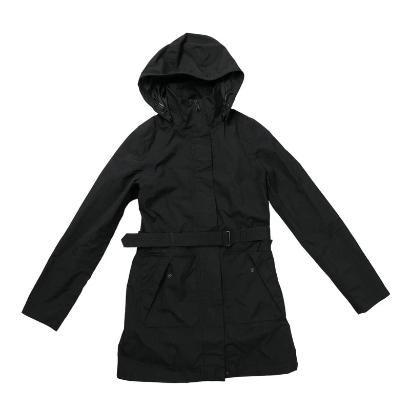 north-face k trench full zip hooded belted hyvent jacket
