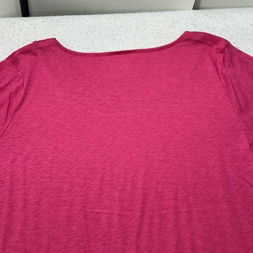 Talbots Women's Plus Size 3XL Short Sleeve Pink Modal Blend Pullover T Shirt - Picture 10 of 11