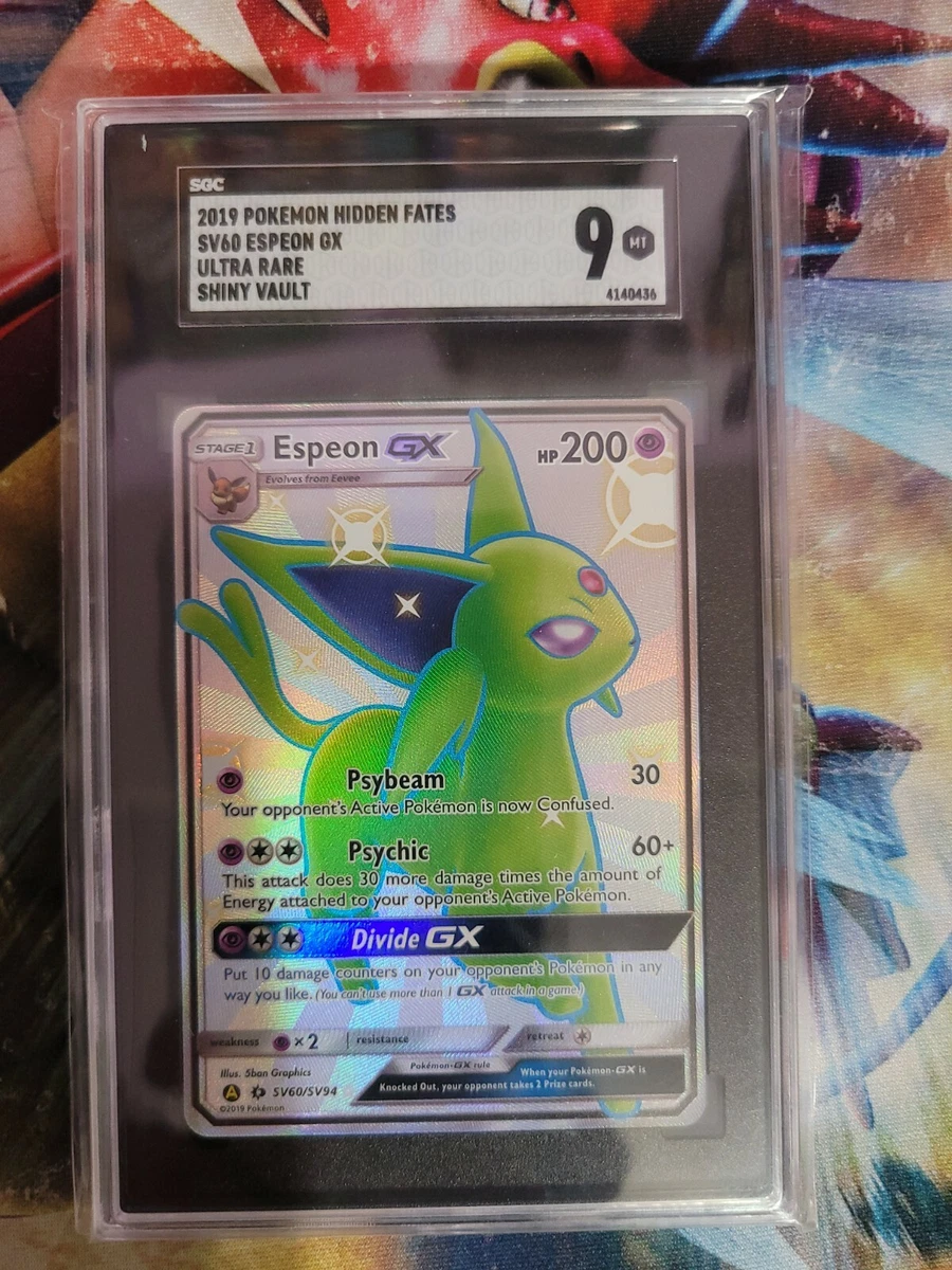 Pokémon Carta Espeon Gx Shiny Hidden Fates - Psa 9 Mint - Escorrega o Preço