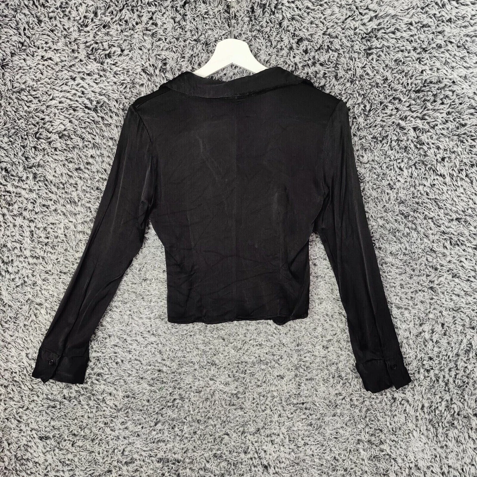 Blusa ASTR Gótica Gancho y Ojo Manga Larga Frente Acanalado Negra Mujer Talla M Bruja Foto 3 de 4