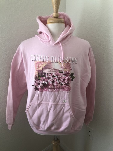 AMERIKA! HELLROSA GROSSE MÄDCHENKIRSCHBLÜTEN schwere Mischung™ Kapuzenpullover - Bild 2 von 18
