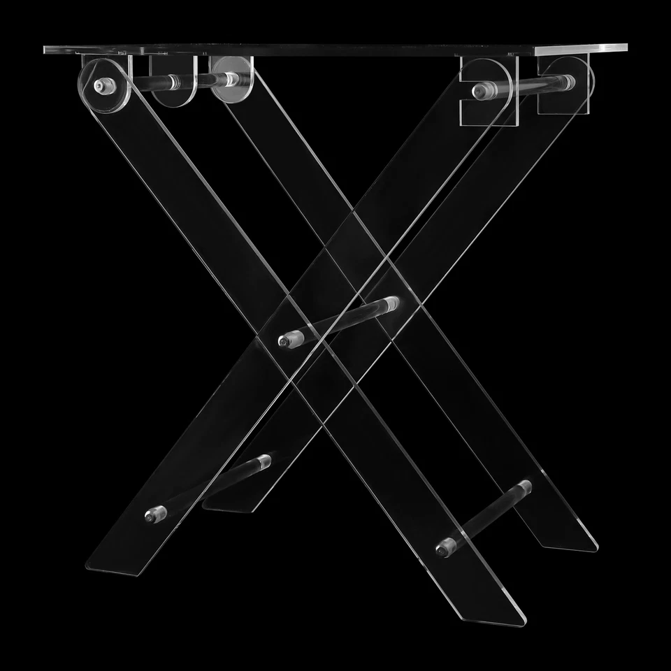 Foldable Acrylic Computer Stand Folding Coffee Table For Living Room Bed Room - Image 4 of 4