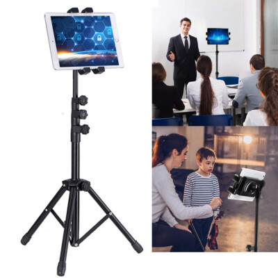 3 Sections Retractable Tablet Tripod Floor Stand For 12.9'' Ipad Iphone Live Show