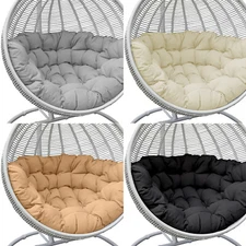 48" Solid Papasan Soft Chair Cushion Turfed Circle Egg Chair Cushion Replacement