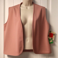 Vintage 60s CADISPORT womens old pink open vest size 16 NWT USA