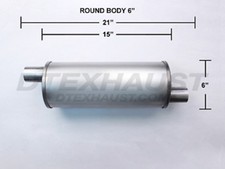 Flow Iiie 60512 Muffler 2 Inlet Offset 2 Outlet Offset 6 Round Double Wrap