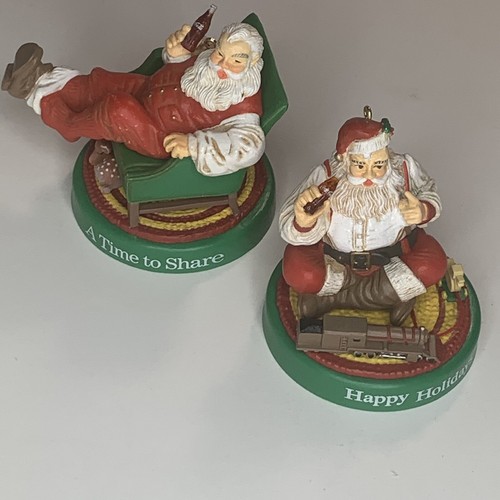 1st Edition Set 6 Trim aTree Collection Coca Cola Christmas Santa Decor VTG 1991 - Picture 13 of 24
