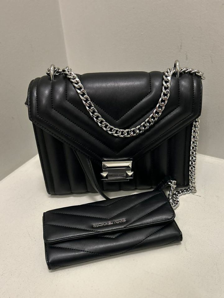 Michael Kors Whitney Medium Flap Chain Shoulder Bag + Trifold