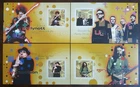 IRELAND 2002 ROCK LEGENDS SET OF €2 MINIATURE SHEETS MNH U2, MORRISON, LYNOTT