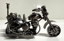Modell dreirädriges Motorrad aus Metall – handgefertigt, Deko & Geschenk, 14 cm