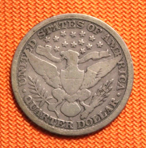 1892-S Liberty Barber Silver US Quarter