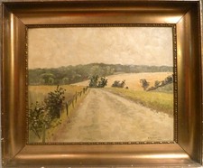 RUBEN ESKEKILDE! PAESAGGIO CON STRADA PER LA FORESTA