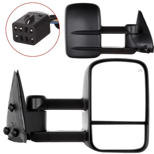 For 1999-02 Silverado/Sierra 1500/2500 HD/3500 Power Heated Towing Mirror Pair