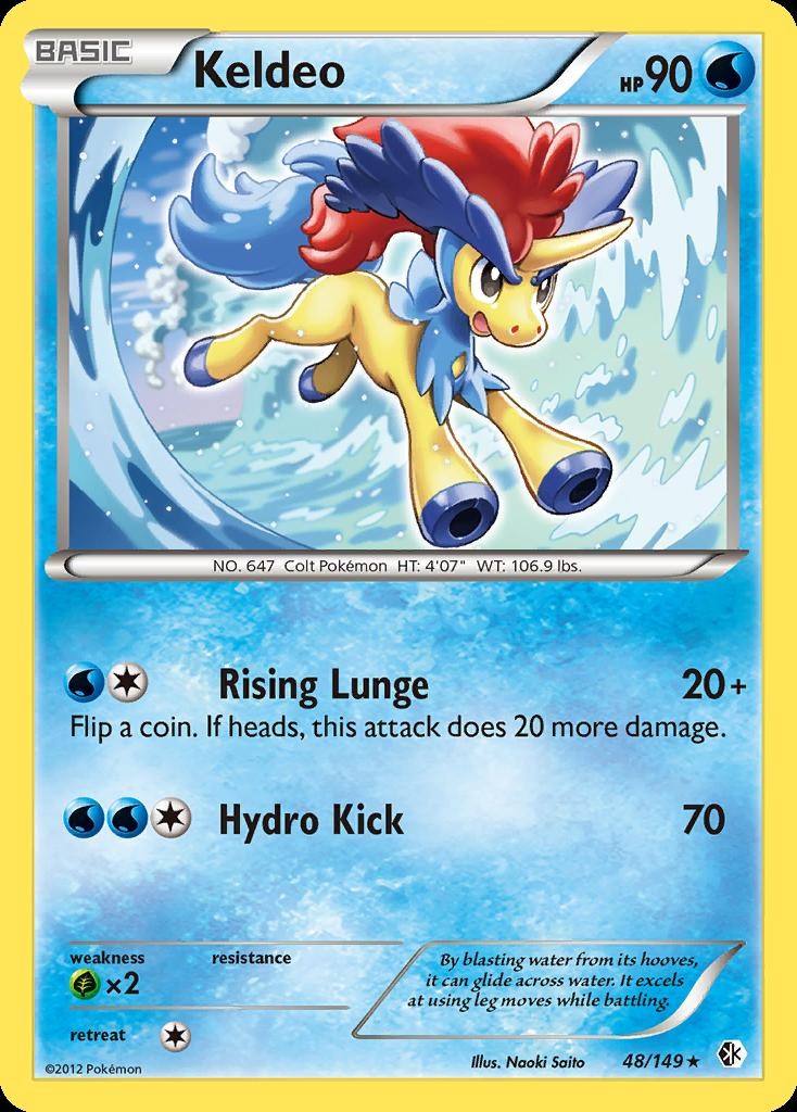 Pokemon Keldeo (48/172) Boundaries Crossed LP REVERSE HOLO