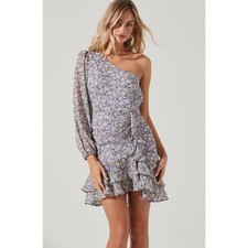 ASTR the Label Floral One-Shoulder Mini Dress | Size S