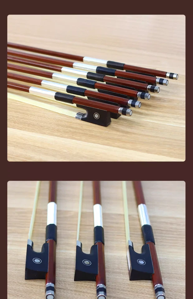 1/4 Size Violin Bow-Brazilwood Octagonal Stick | Natural Mongolian Horsehair - Image 3 of 4