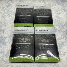 Voesh Pedi In A Box Deluxe 4 Step Charcoal Power Detox ( Lot of 4 ) New