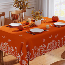 Fall Tablecloth 60X84 Inch Rectangle, Fall Decor Leaves Table Cloths Seasonal Au
