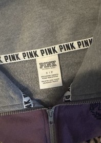 Victoria's Secret PINK Small Leopard Quarter Zip Sweatshirt & Joggers Set Outfit