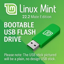 Linux Mint 22.2 (MATE Edition) — Bootable / Live USB — Revive old PC