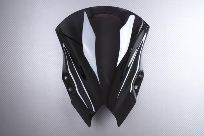 Bulle noir contre les turbulences en polycarbonate pour Kawasaki Ninja 500R SE