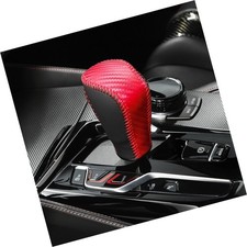 Car Gear Shift Knob Cover, Leather Stick Shift Cover, Carbon Fiber Car Gear S...