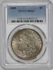 1885 Morgan Silver $1 Dollar PCGS MS 63 Pastel Toning
