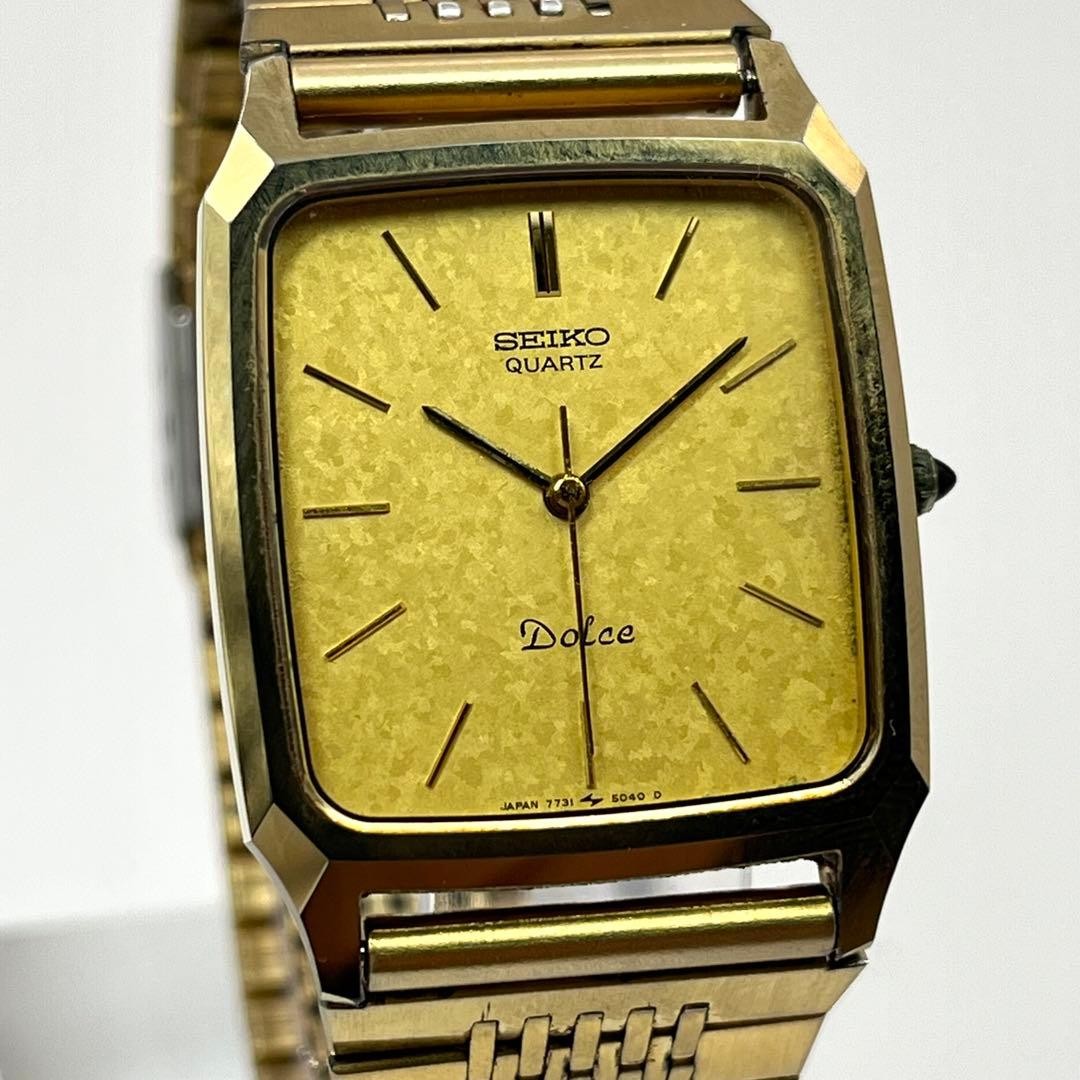 SEIKO DOLCE 7731-5040 Quartz 27 mm Gold Dial Wristwat… - Gem