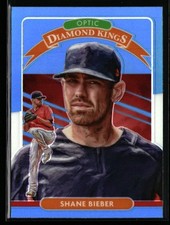 Shane Bieber 2020 Donruss Optic #18 Carolina Blue White Prizm Cleveland Indians