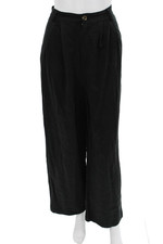 Reformation Women Dress Pants Black Tencel Lyocell Size 10P