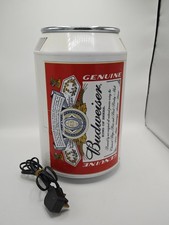 Vintage Budweiser Mini Fridge Beer Can Drinks Man Cave Fully Working 