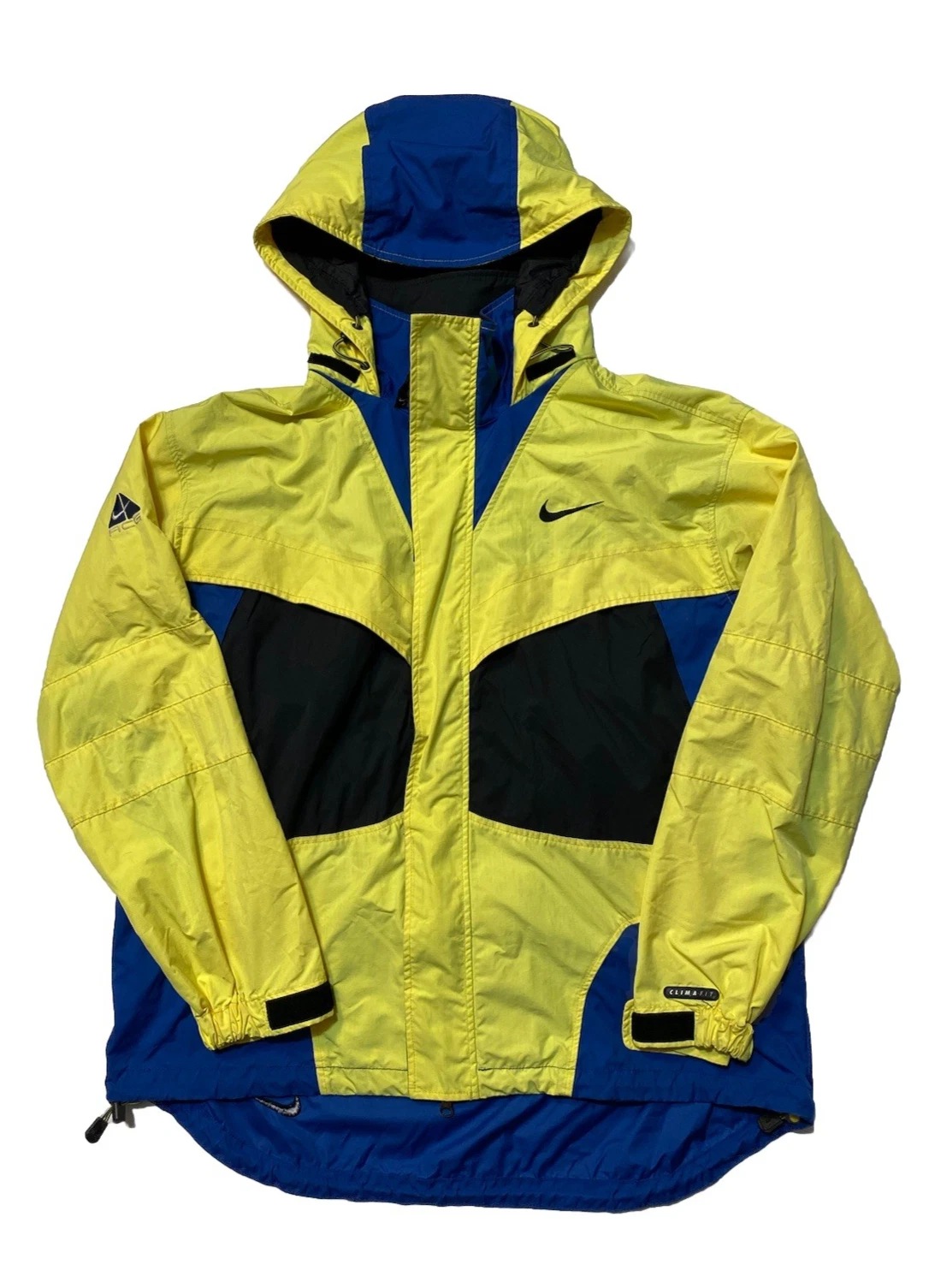 Vintage Nike ACG Jacket Mens Medium Yellow Colorblock Clima-Fit Gorpcore