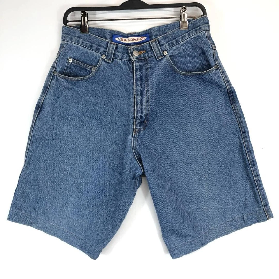 90s ALIEN WORKSHOP ブラックデニム ワイド　ハーフパンツ 36 Men's Alien Workshop for sale | eBay