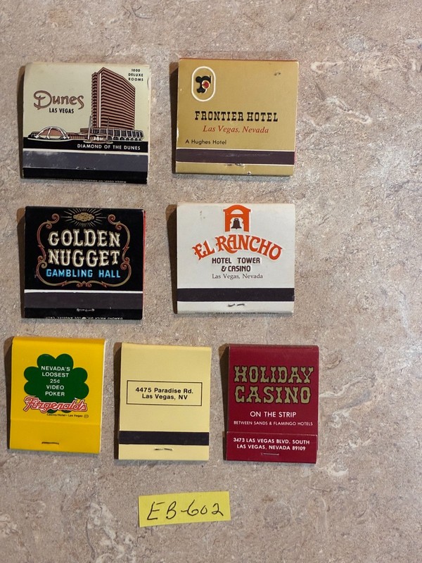 7 VINTAGE LAS VEGAS MATCHBOOKS-EL RANCHO DUNES-FRONTIER ETC