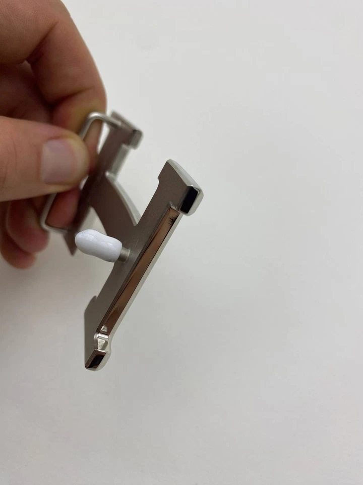 Hebilla de cinturón 38 mm H Herme plateada cepillada Constance Foto 4 de 4