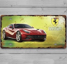 Ferrari 6 x 12 Vintage Novelty Aluminum License Plate Made In USA New!