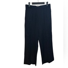 Emporio Armani Deep Navy Blue Wool Wide Leg Pants Women's Size 8