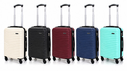 55x36x22cm 4 Wheel Suitcase Hard Shell Carry Cabin Trolley Hand Luggage Travel