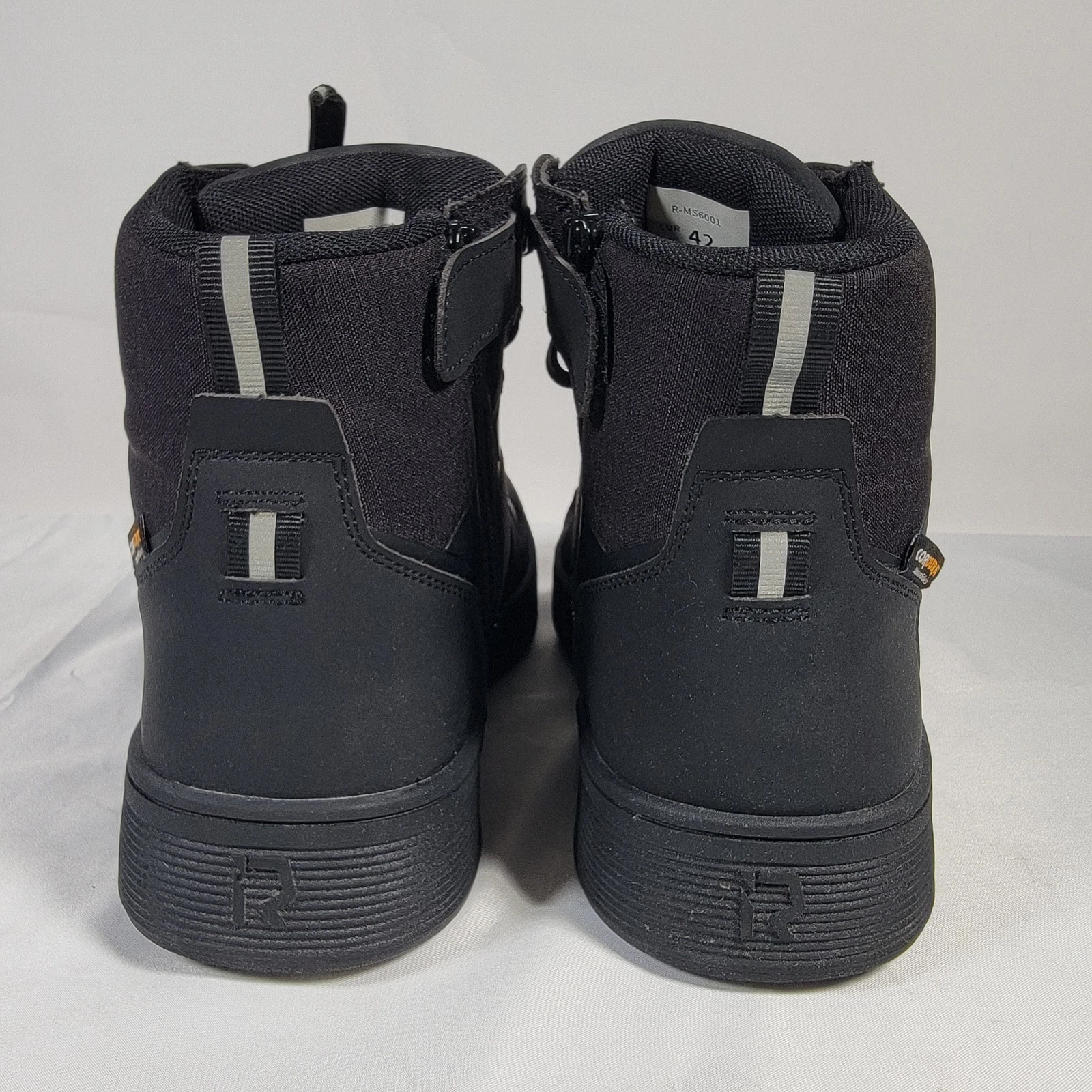 RIDEIRON MS6001 Motorcycle Riding Shoe Men 9.5 Black CORDURA Protective High Top image 8