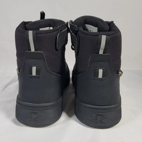 RIDEIRON MS6001 Motorcycle Riding Shoe Men 9.5 Black CORDURA Protective High Top image 8
