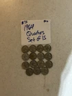1964 Quarters Set Of 15 #410