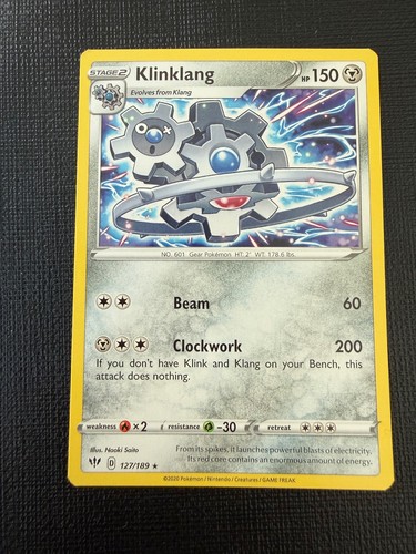 Klinklang 127/189 Rare Darkness Ablaze Pokemon Near Mint
