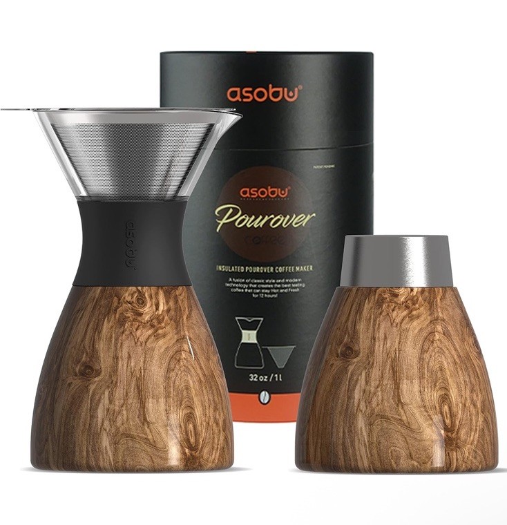 (32 Oz.) Double-wall Vacuum, Wood Finish